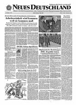 Neues Deutschland Online-Archiv vom 06.03.1960