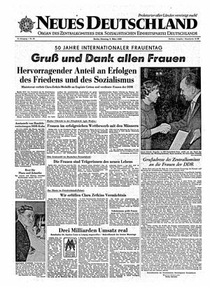 Neues Deutschland Online-Archiv vom 08.03.1960