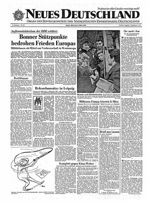 Neues Deutschland Online-Archiv on Mar 9, 1960