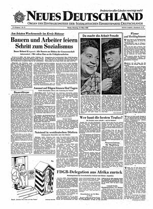 Neues Deutschland Online-Archiv vom 15.03.1960