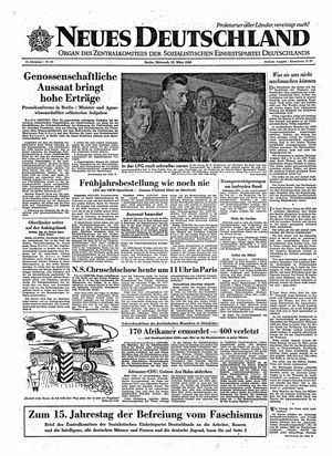 Neues Deutschland Online-Archiv vom 23.03.1960