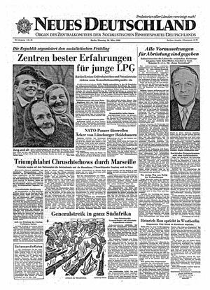 Neues Deutschland Online-Archiv vom 29.03.1960