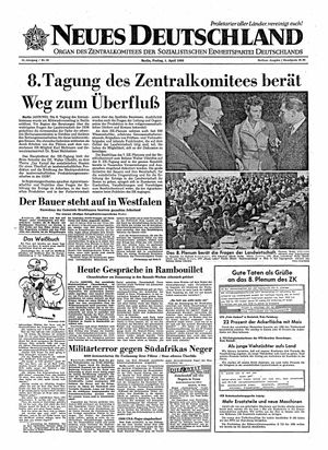 Neues Deutschland Online-Archiv vom 01.04.1960