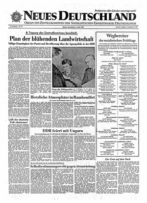 Neues Deutschland Online-Archiv vom 02.04.1960