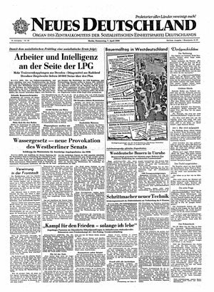Neues Deutschland Online-Archiv vom 07.04.1960