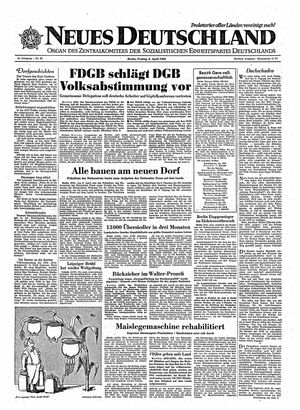 Neues Deutschland Online-Archiv vom 08.04.1960