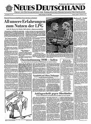 Neues Deutschland Online-Archiv vom 10.04.1960