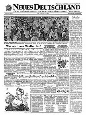 Neues Deutschland Online-Archiv vom 15.04.1960