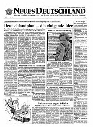 Neues Deutschland Online-Archiv vom 23.04.1960