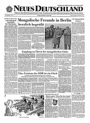 Neues Deutschland Online-Archiv vom 30.04.1960