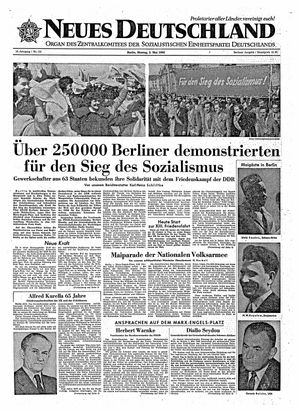 Neues Deutschland Online-Archiv vom 02.05.1960