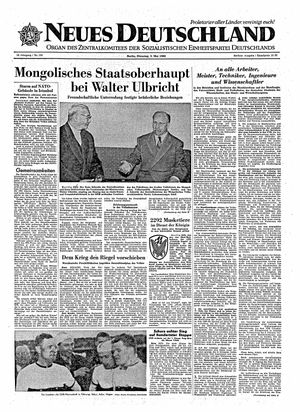 Neues Deutschland Online-Archiv vom 03.05.1960