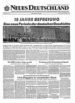 Neues Deutschland Online-Archiv on May 8, 1960