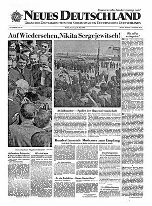 Neues Deutschland Online-Archiv vom 22.05.1960