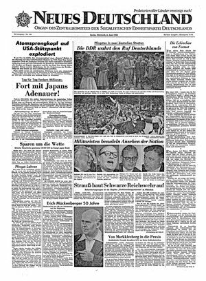 Neues Deutschland Online-Archiv vom 08.06.1960