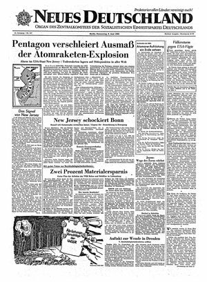 Neues Deutschland Online-Archiv vom 09.06.1960