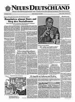 Neues Deutschland Online-Archiv vom 21.06.1960