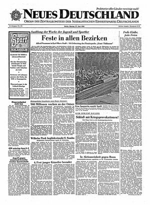 Neues Deutschland Online-Archiv vom 27.06.1960