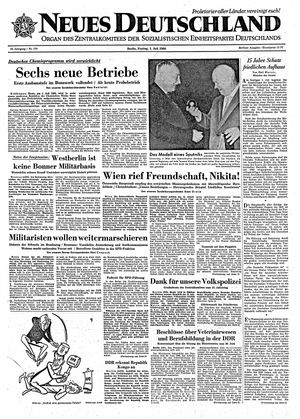 Neues Deutschland Online-Archiv vom 01.07.1960