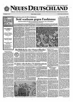 Neues Deutschland Online-Archiv vom 04.07.1960