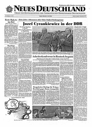 Neues Deutschland Online-Archiv on Jul 6, 1960