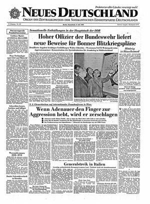 Neues Deutschland Online-Archiv vom 09.07.1960