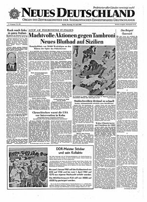 Neues Deutschland Online-Archiv vom 10.07.1960