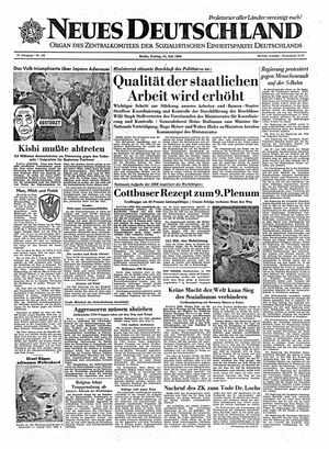 Neues Deutschland Online-Archiv vom 15.07.1960
