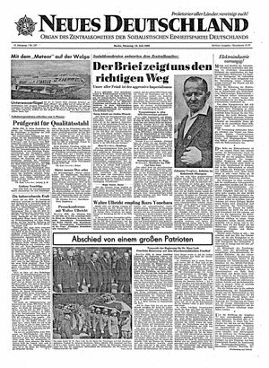 Neues Deutschland Online-Archiv vom 19.07.1960