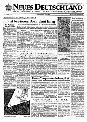 Neues Deutschland Online-Archiv vom 21.07.1960