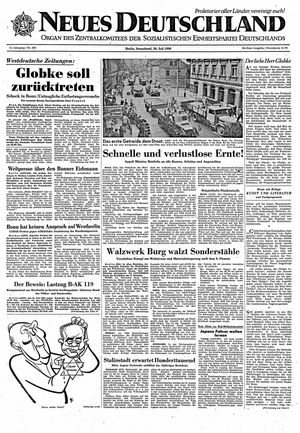 Neues Deutschland Online-Archiv vom 30.07.1960