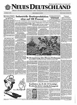 Neues Deutschland Online-Archiv on Jul 31, 1960