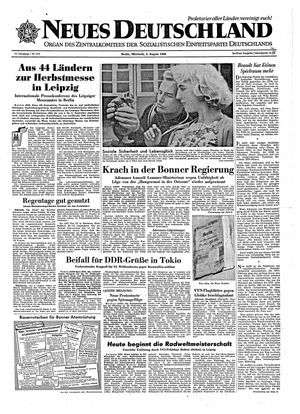 Neues Deutschland Online-Archiv vom 03.08.1960