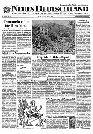 Neues Deutschland Online-Archiv vom 07.08.1960