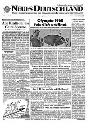Neues Deutschland Online-Archiv vom 26.08.1960