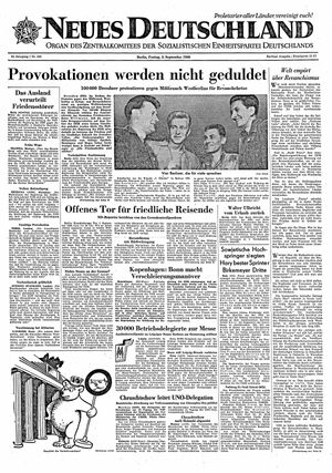 Neues Deutschland Online-Archiv vom 02.09.1960