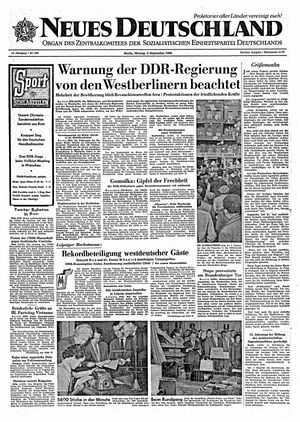 Neues Deutschland Online-Archiv vom 05.09.1960