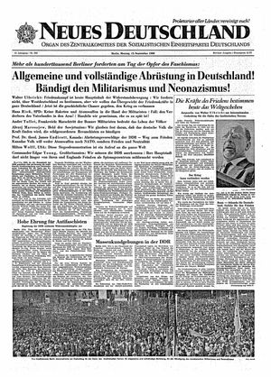 Neues Deutschland Online-Archiv vom 12.09.1960