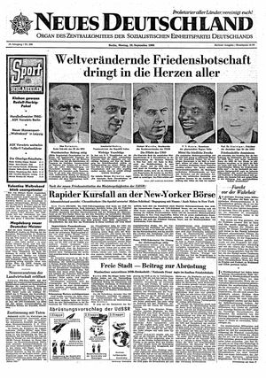 Neues Deutschland Online-Archiv vom 26.09.1960