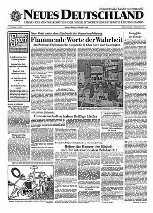 Neues Deutschland Online-Archiv vom 03.10.1960