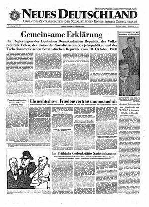 Neues Deutschland Online-Archiv vom 11.10.1960