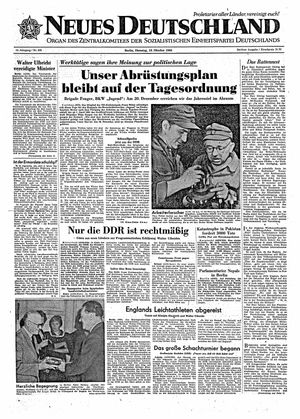Neues Deutschland Online-Archiv vom 18.10.1960