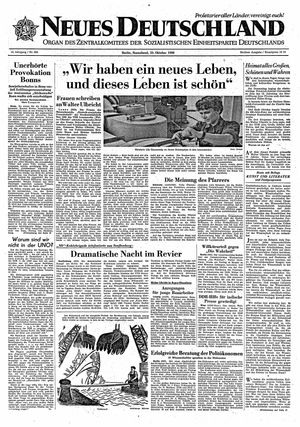 Neues Deutschland Online-Archiv vom 22.10.1960