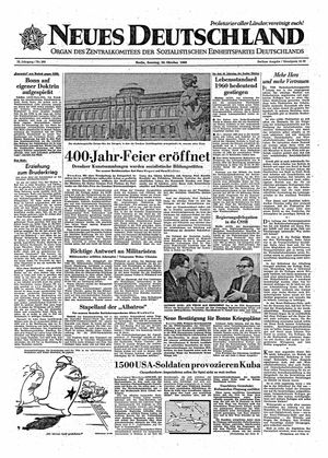 Neues Deutschland Online-Archiv vom 30.10.1960