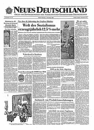 Neues Deutschland Online-Archiv vom 01.11.1960