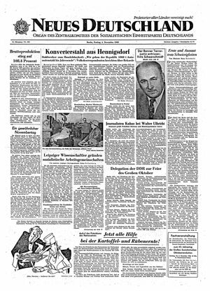 Neues Deutschland Online-Archiv vom 04.11.1960
