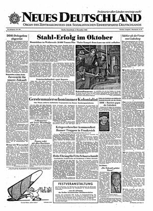 Neues Deutschland Online-Archiv vom 05.11.1960
