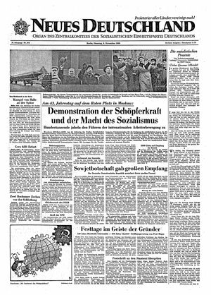 Neues Deutschland Online-Archiv vom 08.11.1960
