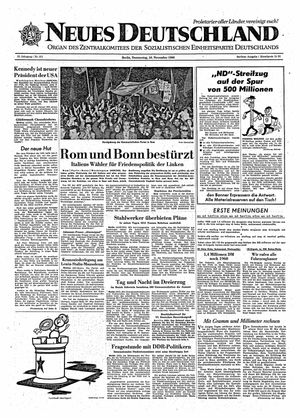 Neues Deutschland Online-Archiv vom 10.11.1960