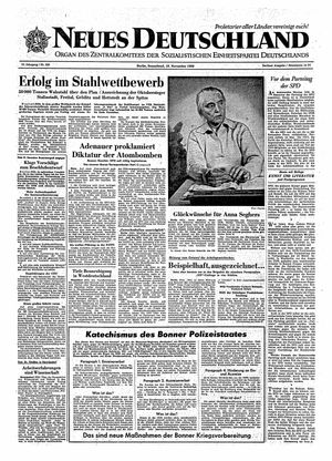 Neues Deutschland Online-Archiv vom 19.11.1960